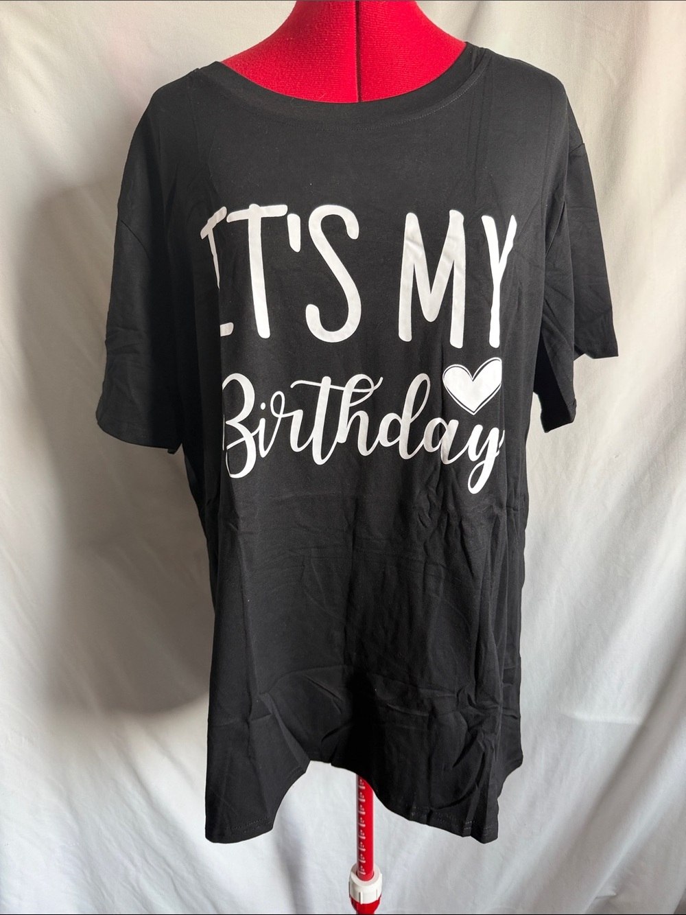Black Short Sleeve 'It's My Birthday' Tee